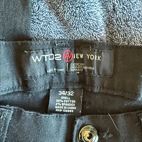 WT02 Men's black denim jeans size 34/32 - Picture 3 of 3